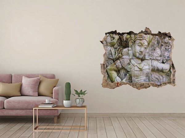 3D Wandsticker Loch Gottheit in den Ruinen