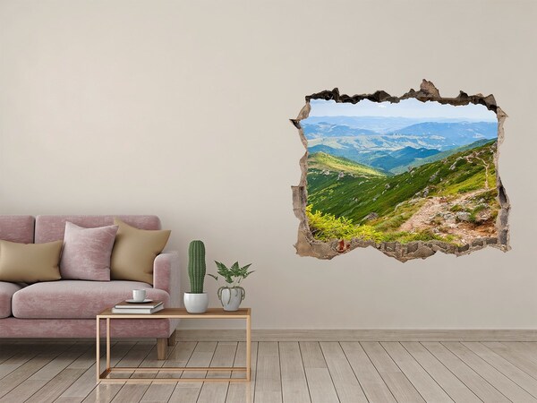 3D Wandsticker Loch Berglandschaft mit einem Weg