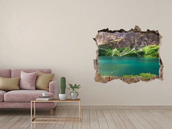 3D Wandsticker Loch Berglandschaft am See