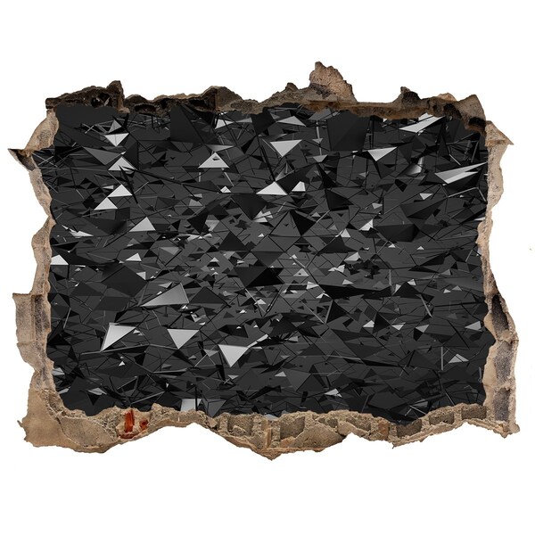 3D Wandsticker Loch Schwarzer Abgrund in der Wand