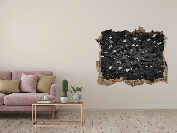 3D Wandsticker Loch Schwarzer Abgrund in der Wand