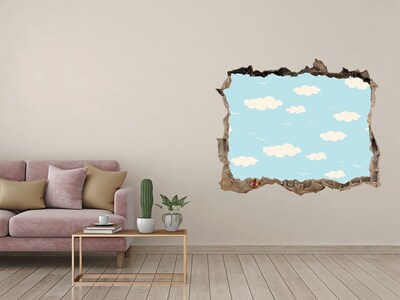Wandtattoos Loch Blauer Himmel mit Wolken