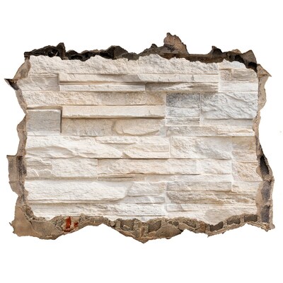 Wandtattoos Mauerdurchbruch Beschädigte Mauer mit Steinverkleidung