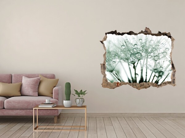 Wandfolien Loch in der Wand Ein floraler Traum hinter der Mauer