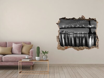 Wandtattoos Loch Manhattan Bridge bei Nacht
