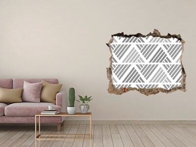 3D Wandtattoos Loch in der Wand Geometrie im Beton