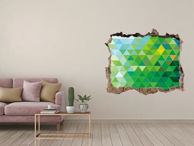 Wandfolien Loch in der Wand Grüne Landschaft in einem Loch in der Wand