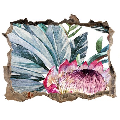 3D Wandtattoos Loch in der Wand Ein Blumenparadies inmitten der Blätter