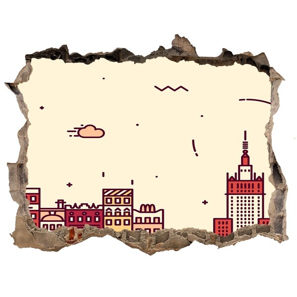 Wandtattoos Loch Die Stadt hinter der Mauer