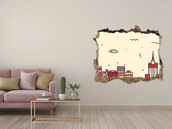 Wandtattoos Loch Die Stadt hinter der Mauer