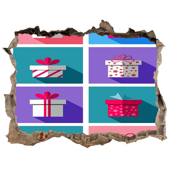 3D Wandtattoos Loch in der Wand Geschenküberraschungen