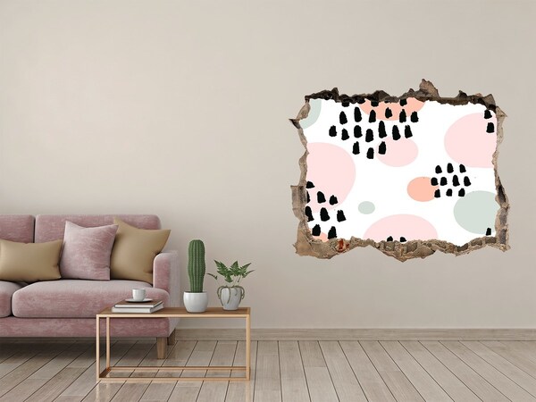 Wandfolien Loch in der Wand Ein Loch in der Wand mit bunten Flecken