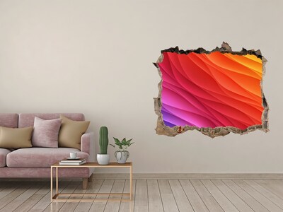 Wandtattoos Mauerdurchbruch Eine Farbwelle in einem Loch in der Wand