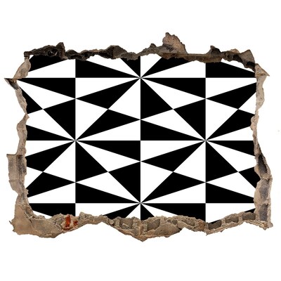 Wandtattoos Mauerdurchbruch Geometrische Muster in einem Loch in der Wand