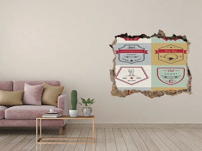 Wandtattoos Mauerdurchbruch Skatepark in der Stadt