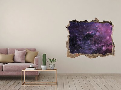 Wandfolien Loch in der Wand Kosmischer Raum