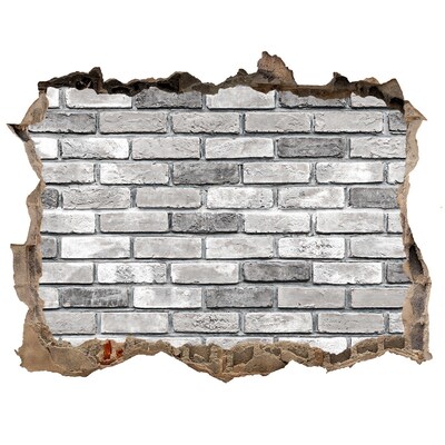 3D Wandsticker Loch Eine zerstörte Backsteinmauer