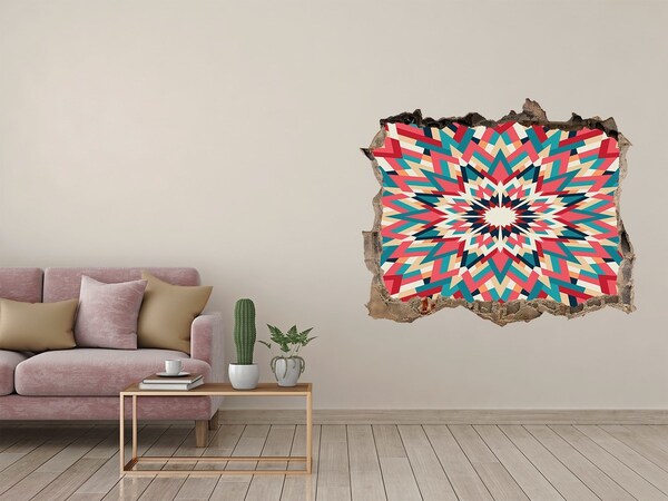 3D Wandsticker Loch Geometrie im Loch