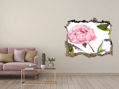 3D Wandtattoos Loch in der Wand Blumenwandbild durch ein Loch in der Wand
