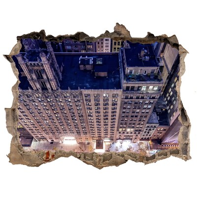 Wandtattoos Mauerdurchbruch Blick von der Spitze der Stadt bei Nacht