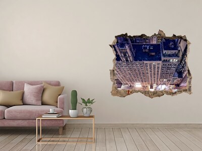 Wandtattoos Mauerdurchbruch Blick von der Spitze der Stadt bei Nacht