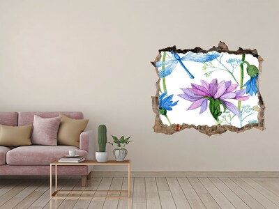 Wandfolien Loch in der Wand Blumenwandbild „Loch in der Wand“