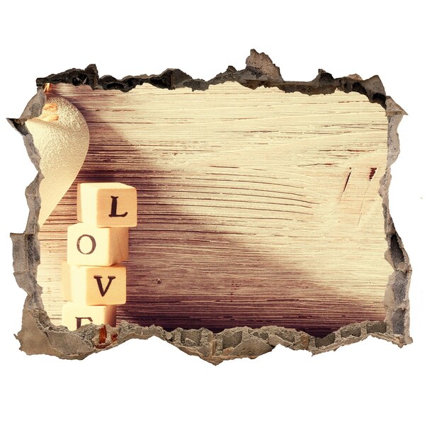 Wandfolien Loch in der Wand Liebe in einer zerbrochenen Mauer