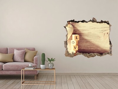 Wandfolien Loch in der Wand Liebe in einer zerbrochenen Mauer