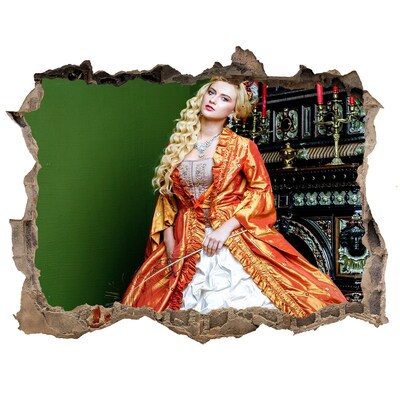 Wandfolien Loch in der Wand Ein königlicher Ball in einem historischen Interieur