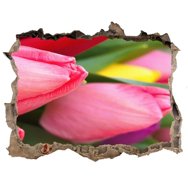 3D Wandsticker Loch Ein Blumenparadies hinter der Mauer