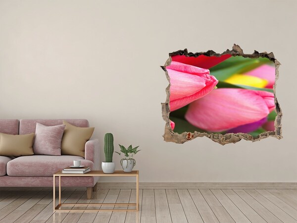 3D Wandsticker Loch Ein Blumenparadies hinter der Mauer