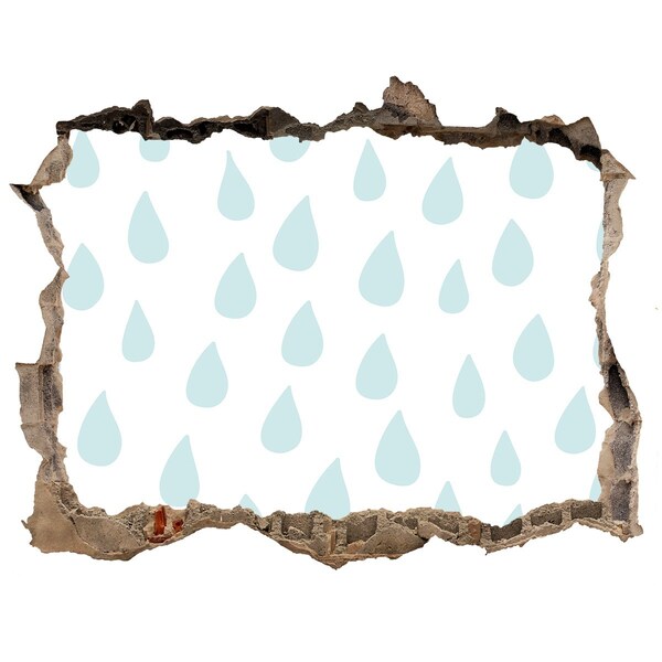 Wandtattoos Mauerdurchbruch Regentropfen hinter der Mauer