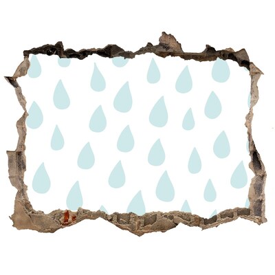 Wandtattoos Mauerdurchbruch Regentropfen hinter der Mauer