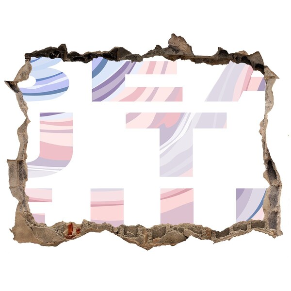 3D Wandsticker Loch Interieur im Graffiti-Stil