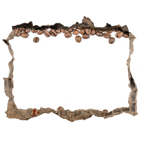 Wandtattoos Loch Zerbrochene Kaffeebohnenwand
