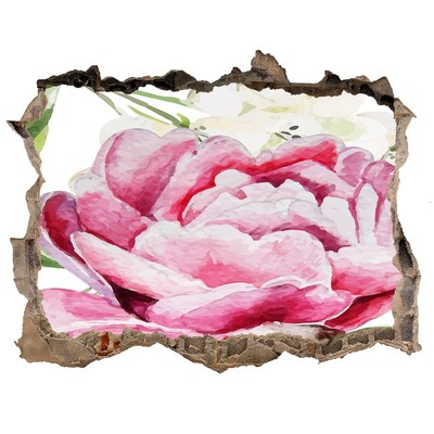 3D Wandsticker Loch Blumenlandschaft im Loch-in-der-Wand-Stil