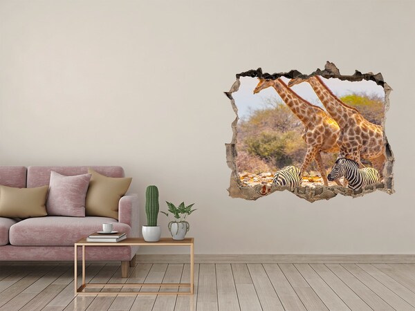 3D Wandsticker Loch Safari in Afrika