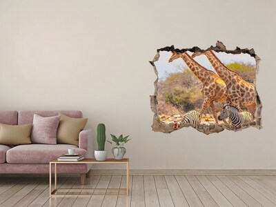 3D Wandsticker Loch Safari in Afrika