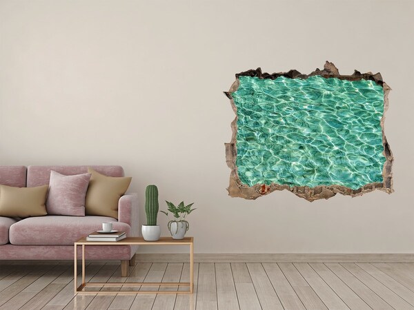 3D Wandtattoos Loch in der Wand Kristallklares Wasser in einem Loch in der Wand