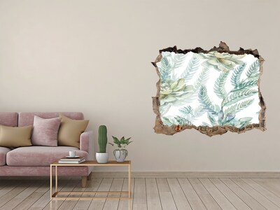 Wandfolien Loch in der Wand Eine grüne Oase aus Beton