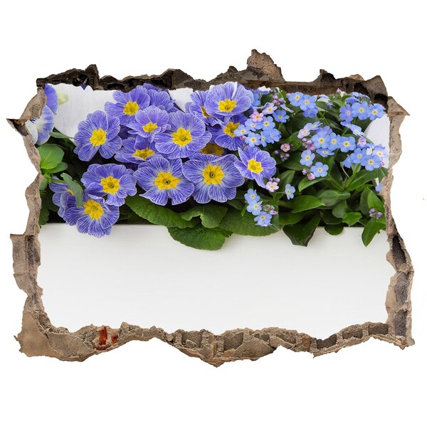 3D Wandtattoos Loch in der Wand Blumen in einem Loch in der Wand