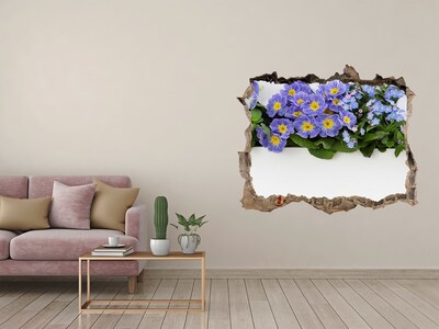 3D Wandtattoos Loch in der Wand Blumen in einem Loch in der Wand
