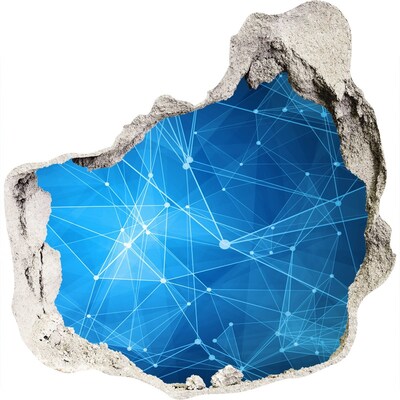 Mauerdurchbruch Aufkleber Digitaler Raum hinter der Wand