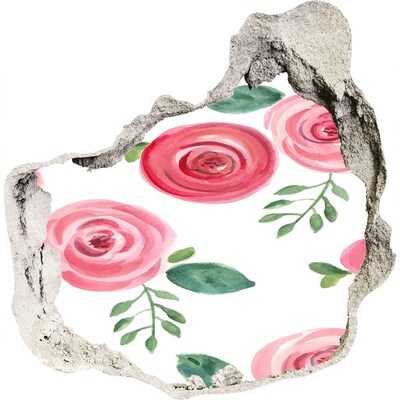 Mauerdurchbruch Aufkleber Blumenloch in der Wand