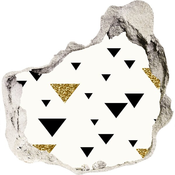 3D Wandtattoos Mauerdurchbruch Modernes Design mit Dreiecken