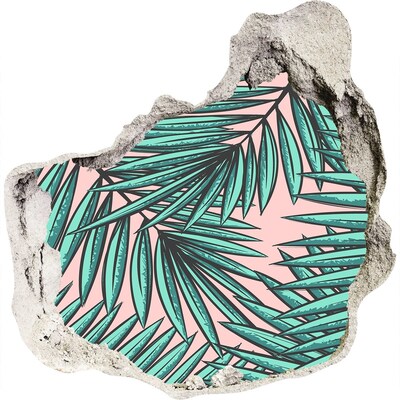 3D Wanddurchbruch Aufkleber Tropische Vegetation in einem Loch in der Wand