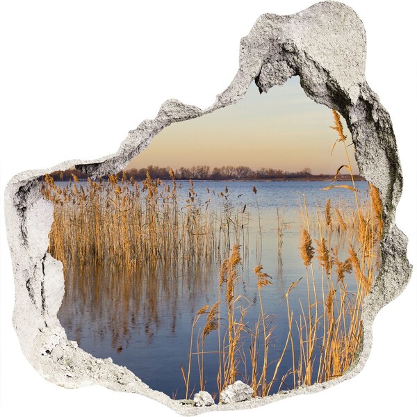 Mauerdurchbruch Aufkleber Bucht mit Schilf