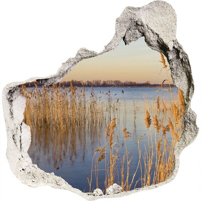 Mauerdurchbruch Aufkleber Bucht mit Schilf