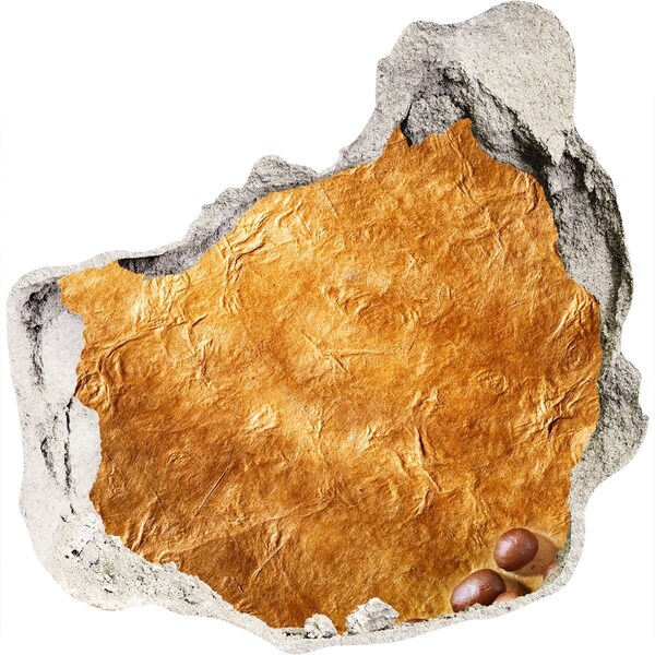 3D Wanddurchbruch Aufkleber Goldenes Loch in der Wand