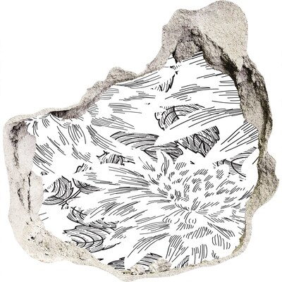 Wandtattoos Loch in der Wand Loch in der Wand Blumenmuster